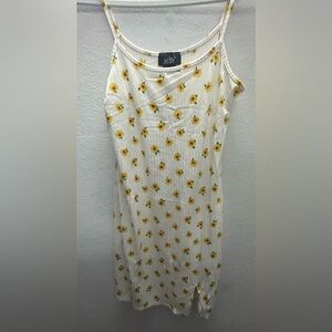 Floral Cream Camisole with Sunflower Print